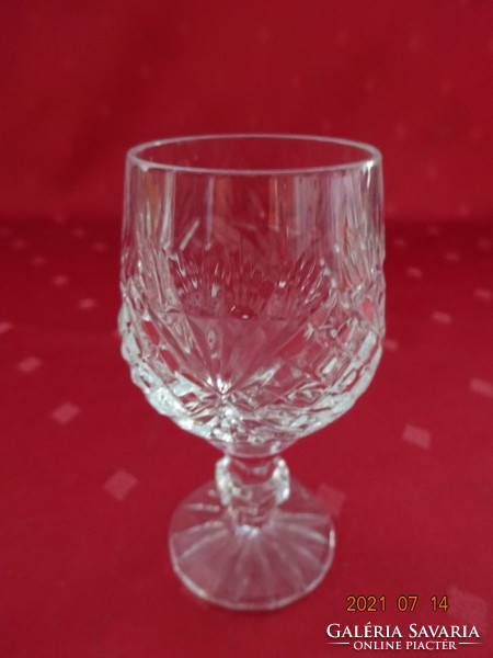 Crystal glass with foot, set of six, cognac, height 10 cm. He has!