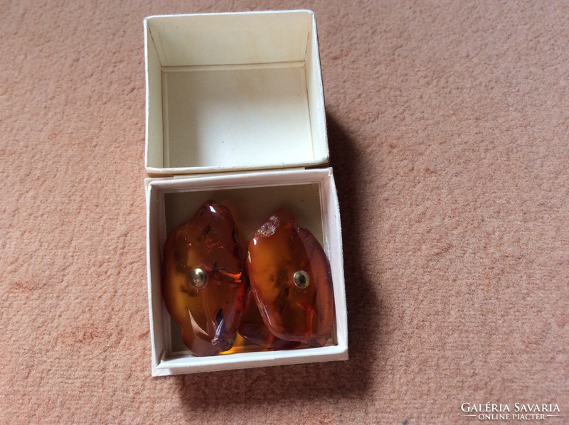Egyedi különleges borostyán mandzsetta eredeti dobozával