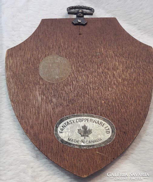 Kanadai fajansz betétes címer, falidísz