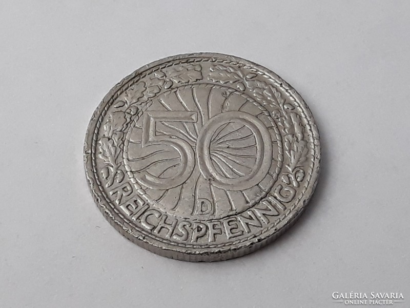Németország 50 Pfennig 1927 - Német 50 reichspfennig 1927 külföldi pénzérme