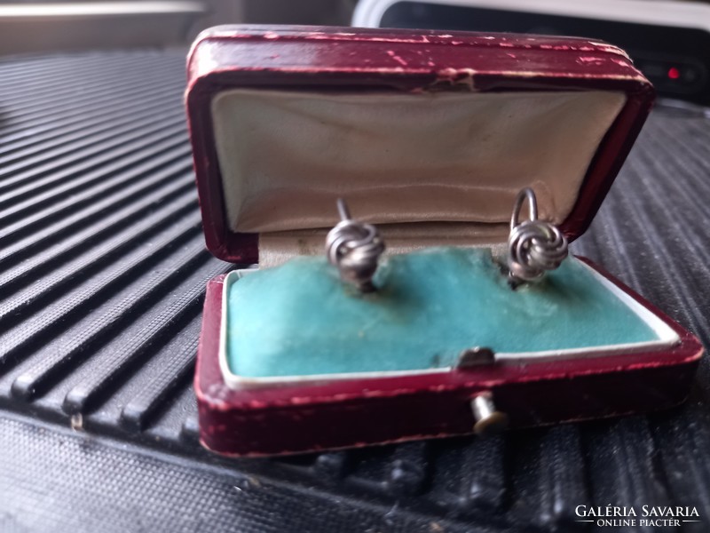 Antique silver baby / child earrings, christening gift to wear without punctures!