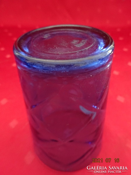 Brazilian water glass, blue glass, height 10 cm, diameter 7 cm. 2 pcs for sale together. He has!