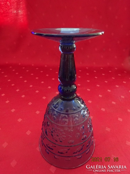 Blue, printed pattern, stemmed glass, chalice, height 19 cm. He has!
