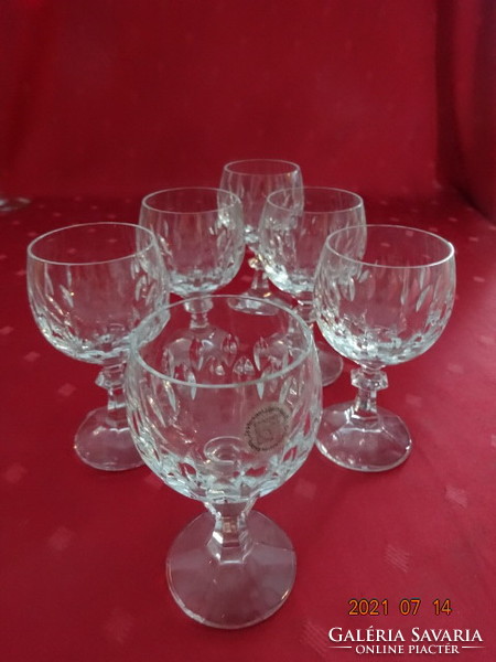 Crystal liqueur glass, six pieces, height 10 cm. He has!