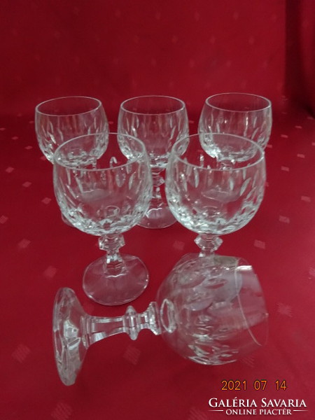 Crystal liqueur glass, six pieces, height 10 cm. He has!