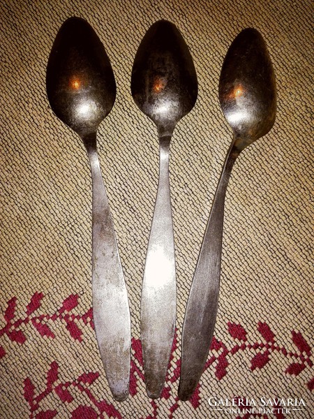 ... Silver teaspoons, Győr, Hauszer Gusztáv goldsmith (restorer of Saint László's hermitage) 1830-1833