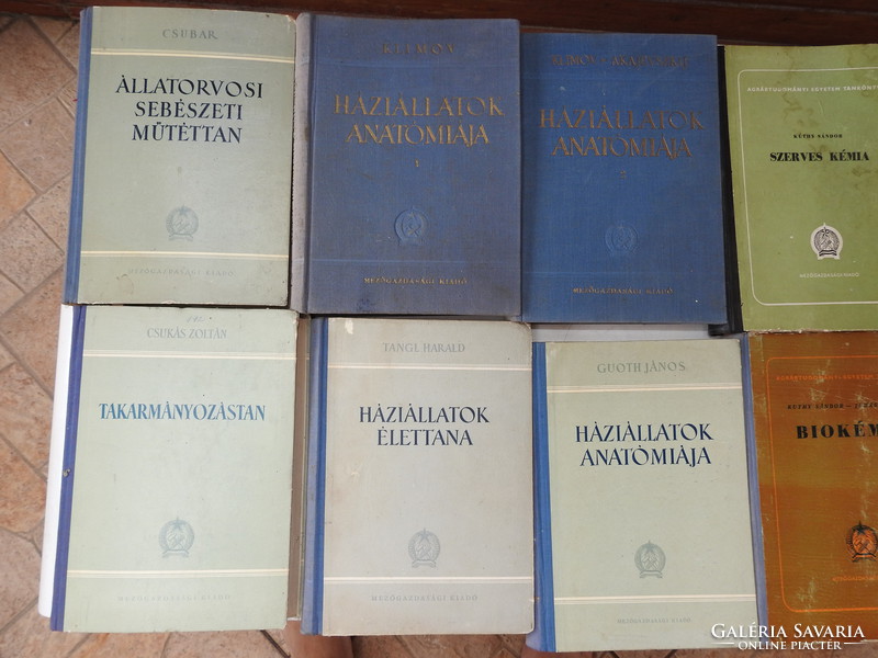 Mezőgazdasági Könyvkiadó _ Állatorvosoknak .... anatómia - sebészet - takarmányozás - biokémia .....