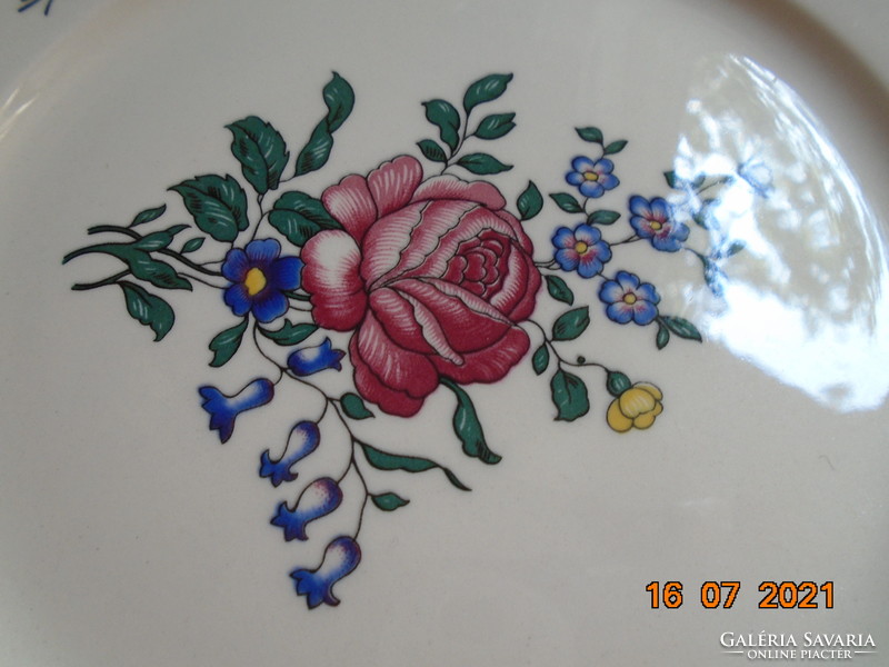 Villeroy&Boch ALT STRASSBURG rózsás virágos polikróm tányér, Merkúr jelzés