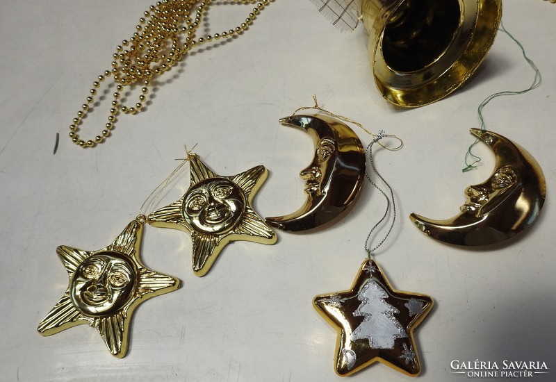 Arany színű vegyes karácsonyfadísz kollekció - Karácsonyfadísz gyűjteményből