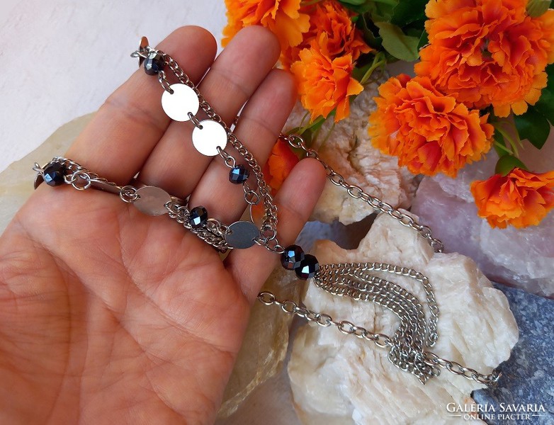 Jewelry fair! Item 81 - black swarovski pearl necklace with long pendant