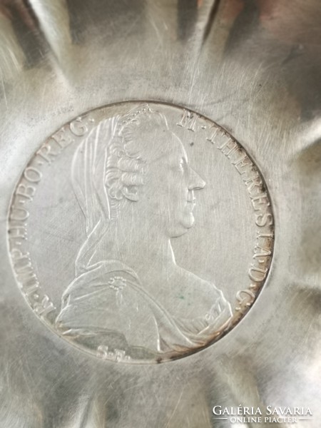 MÁRIA TERÉZIA ezüst érme tál alexander sturm bécs