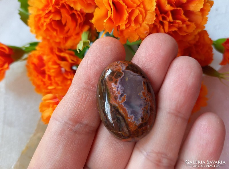 Real term. Untreated blossom agate kaboson 52,53ct