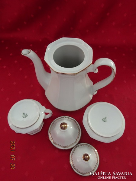 Winterling Bavarian German porcelain teapot. Sugar holder and milk spout. There are 4