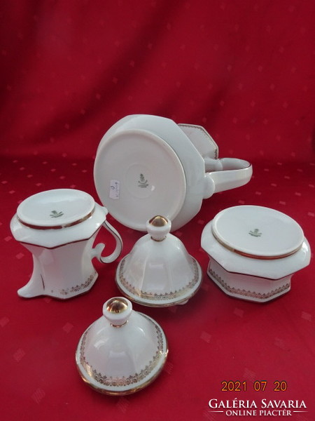 Winterling Bavarian German porcelain teapot. Sugar holder and milk spout. There are 4