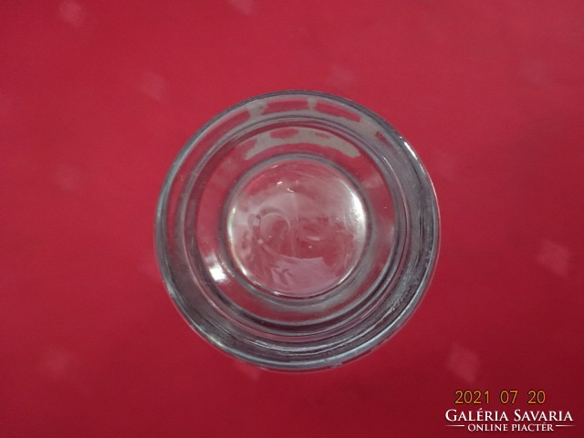 Üveg pálinkás pohár - Hubertusz, Unicum, magassága 8,7 cm.  2 db egyben eladó. Vanneki!