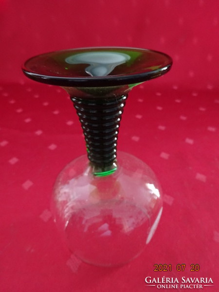 Green stemmed wine glass, height 11.5 cm, diameter 6 cm, 1/8 liter. He has! Bruder vanekgrill.
