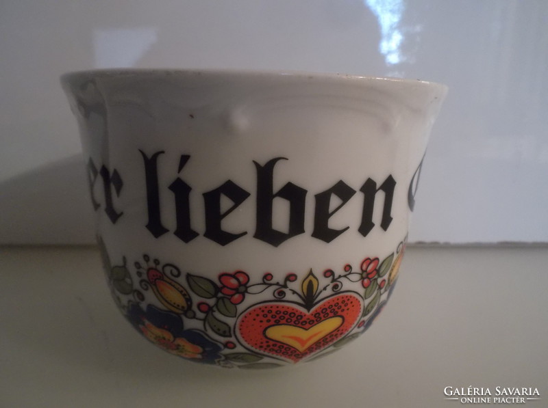 BÖGRE - " DER LIEBEN OMA" - PORCELÁN - CSEHSZLOVÁK - ARANYOZOTT - 2 dl - HIBÁTLAN