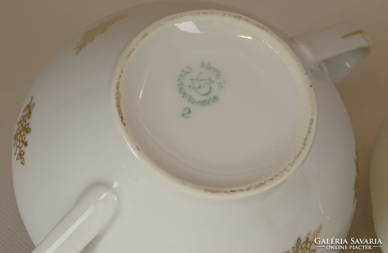 1F393 Jelzett cseh 6 személyes porcelán kávéskészlet