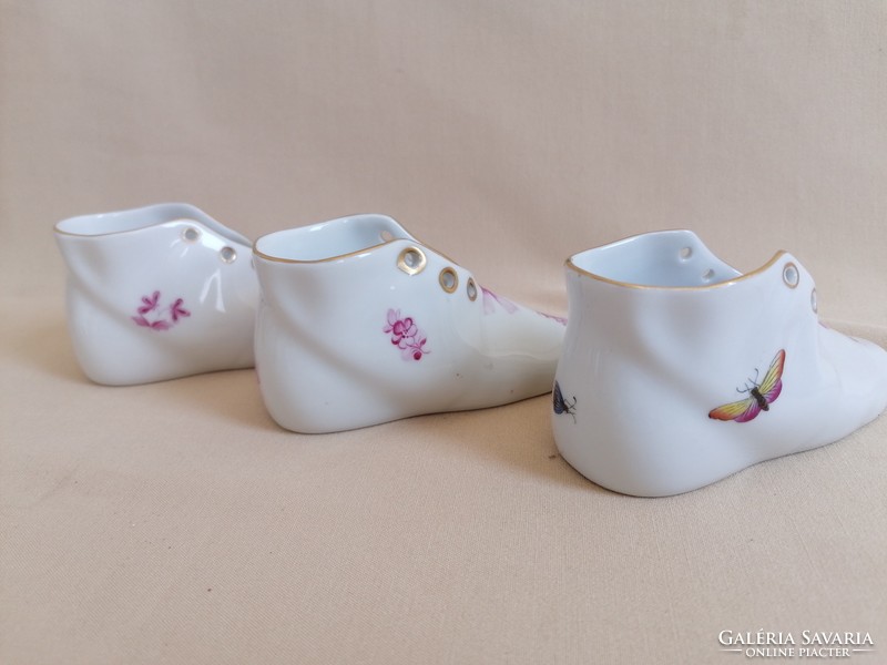 Herendi porcelán cipőcskék 3 db különféle