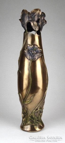 1F263 Jelzett nagyméretű szecessziós mintázatú veronai váza 40 cm