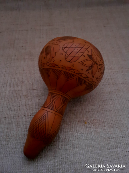 Old, detailed scratched gourds in beautiful condition
