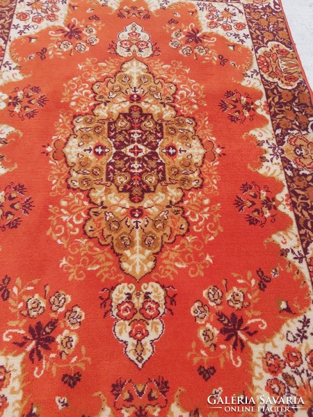 134*200 Cm large orange patterned carpet nostalgia piece.