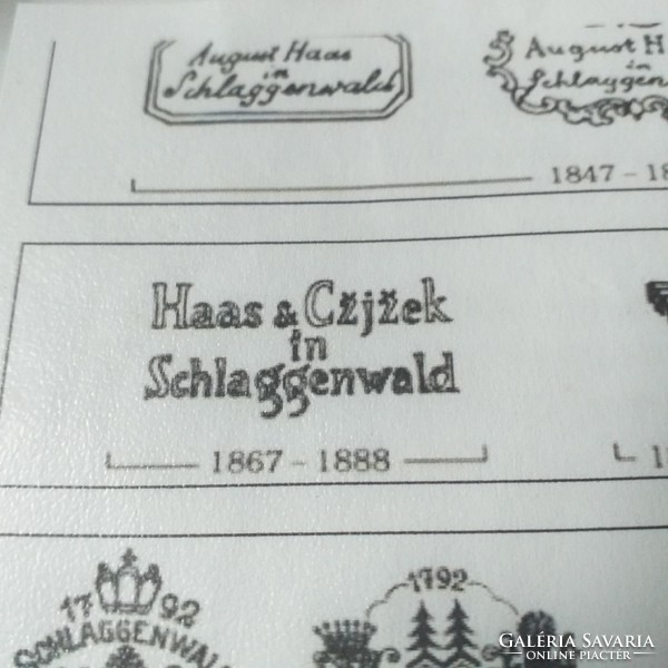 Rare unique exclusive haas & czjzek schlaggenwald 1867-1888. 20 Pieces.