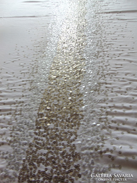 Sequin duvet cover in white