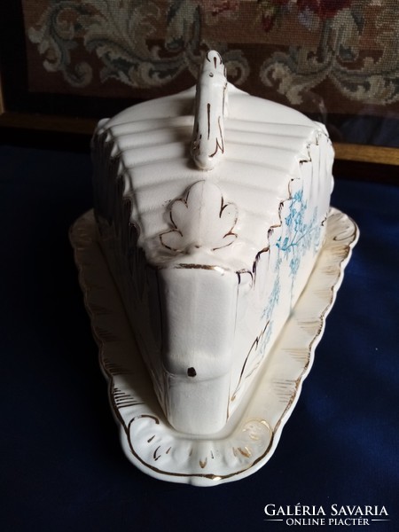 Antique English cheese holder.