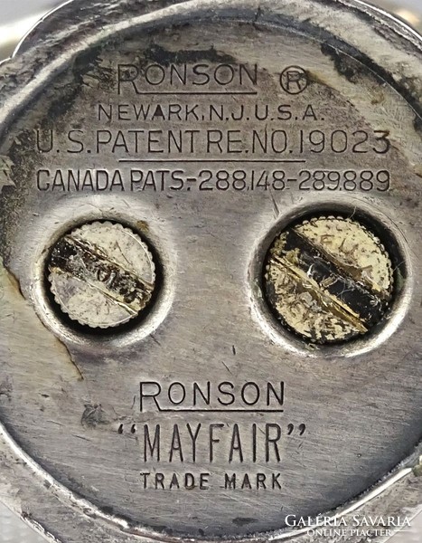 1E699 Régi ezüstözött RONSON MYFAIR benzines öngyújtó
