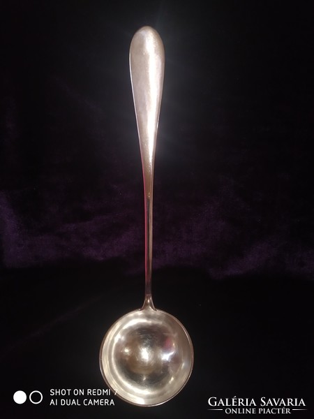 Antique silver 13 lat milk jug, sauce spoon (Austria/Linz: 1847)