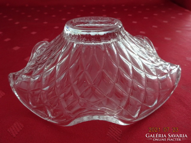 Glass bowl with wavy edges, diameter 15 cm, height 5 cm. He has!