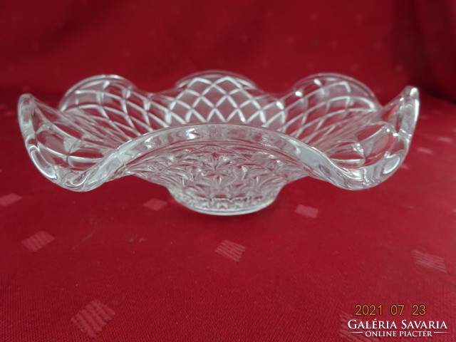 Glass bowl with wavy edges, diameter 15 cm, height 5 cm. He has!