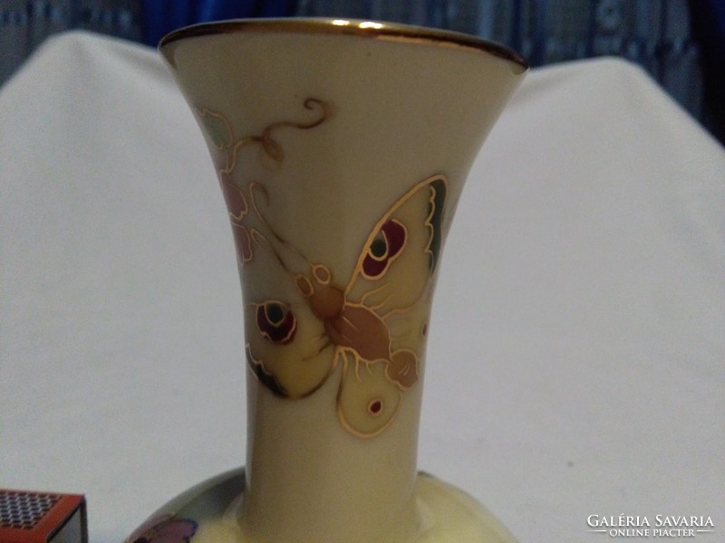 Zsolnay pillangós váza - 11,5 cm