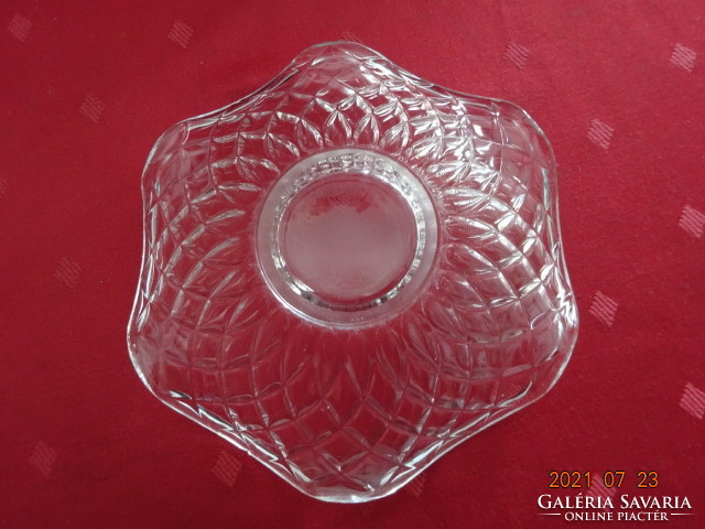 Glass bowl with wavy edges, diameter 15 cm, height 5 cm. He has!