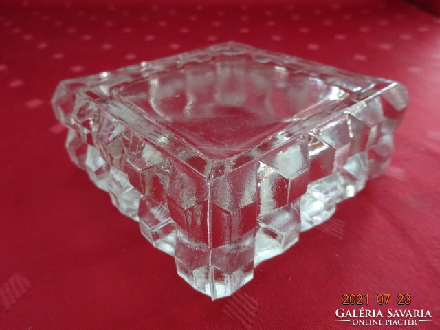 Glass ashtray. Size 9.5 x 9.5 x 4 cm. There are some!