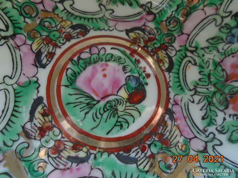 Famille rose hand-painted inside, hand-marked, Chinese rice decorative bowl with spoon