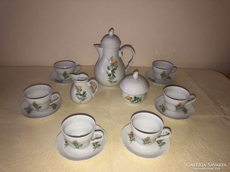 Kahla: yellow flower tea set (for 6 people)