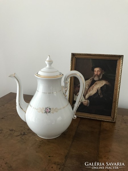 Hibátlan nagyméretű antik porcelán teáskanna