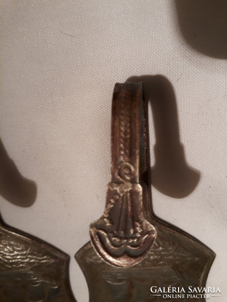 2 old ship's copper hangers