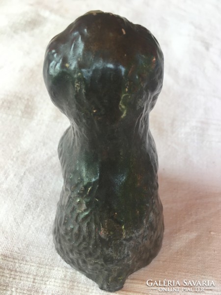 Turkey-glazed terracotta statue - cooper Zsuzsa/-marked