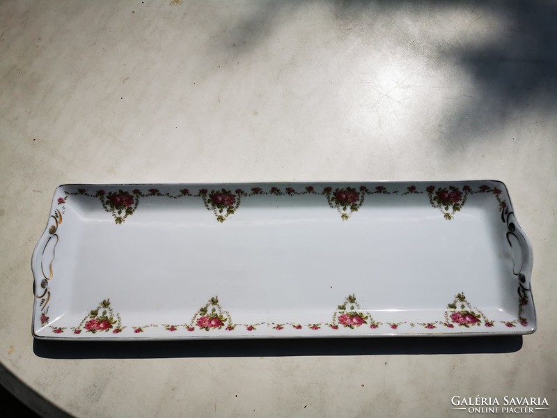 Antique rosy hüttl tivadar tray