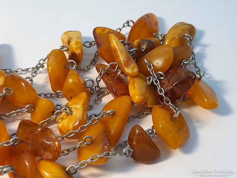 Amber necklace 104 cm