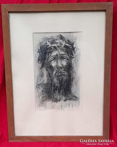 Fred walter ecce homo original colorful etching