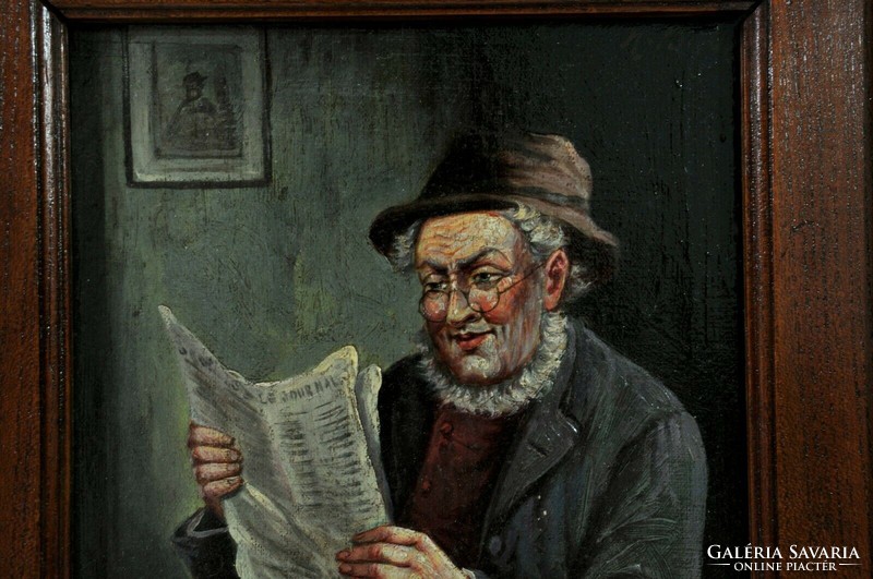 Augustus Nicholas Burke (1838-1891) Olvasó férfi portréja
