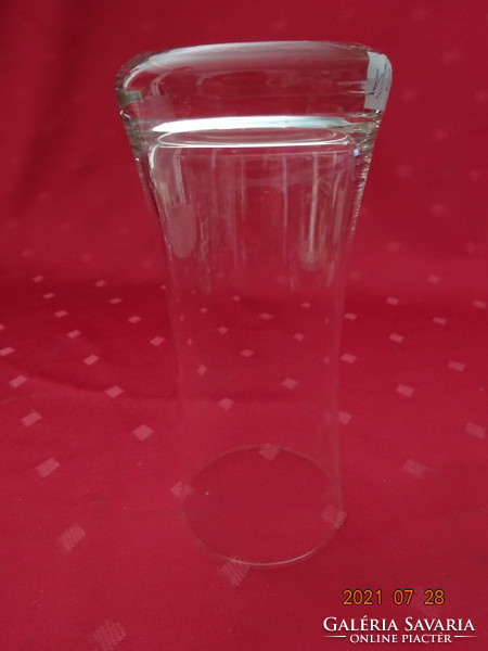 Vastag aljú üveg pohár, magassága 15,5 cm. Vanneki!