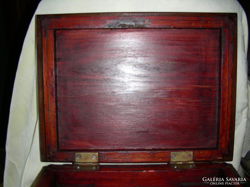 Antik Biedermeier intarziás doboz