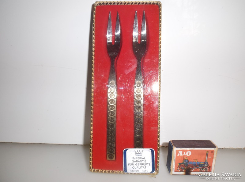 Cheese fork - 2 pcs - edelstahl - unopened - 18 x 2 cm - German