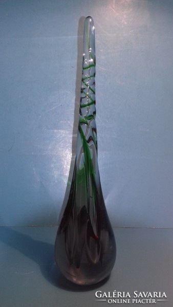 Handmade glass crystal leaf weight pen holder?
