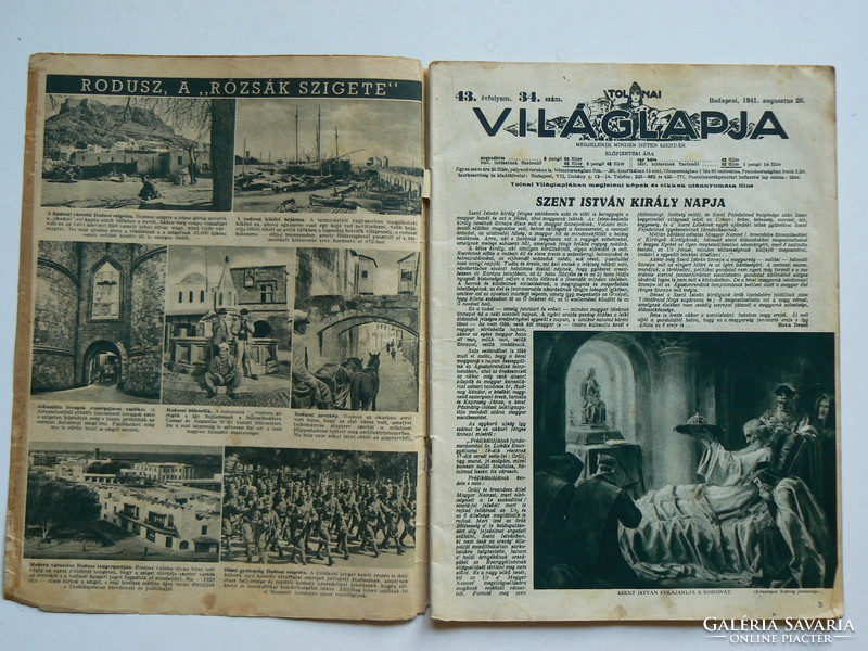 TOLNAI VILÁGLAPJA ,1941. AUGUSZTUS 20. JÓ ÁLLAPOTBAN, 52 OLDALAS MAGAZIN FOLYÓÍRAT (NAGYON ÉRDEKES)